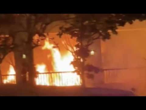 Fire at Dubai hotel on Palm Jumeirah island during Iran strikes on UAE after Israel, US bombing