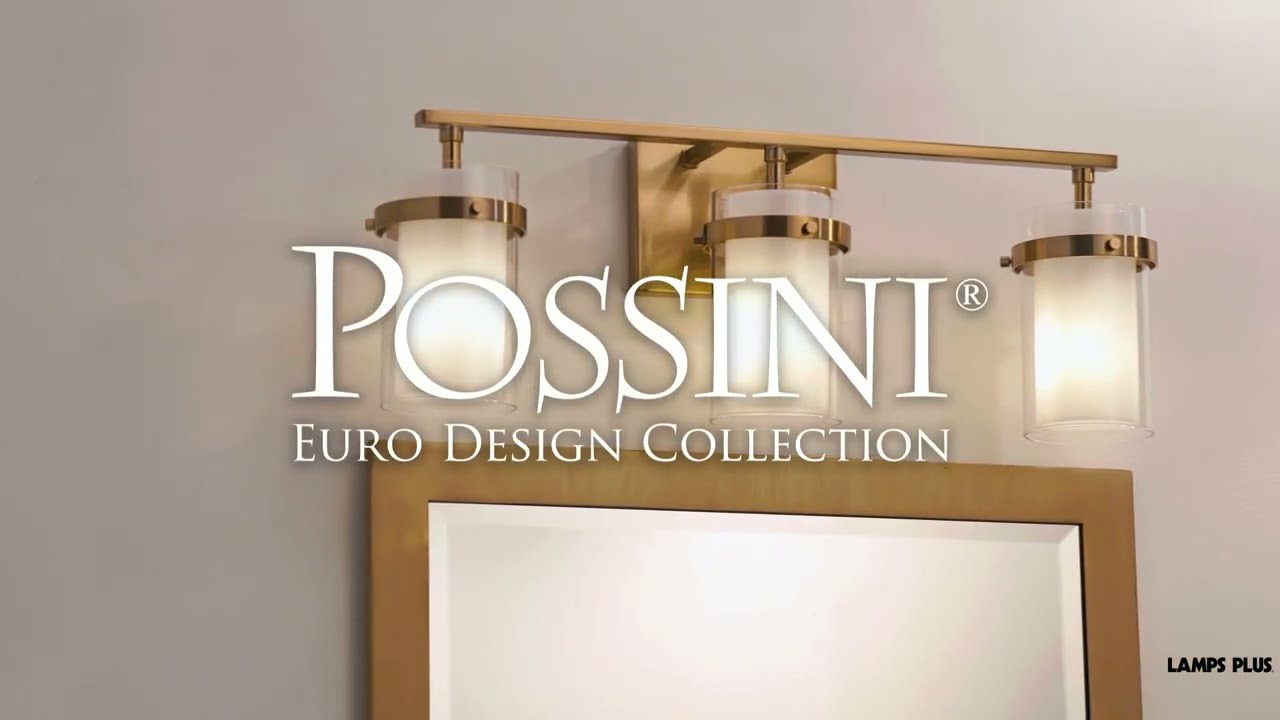 Video 1 Watch A Video About the Possini Euro Lucia Soft Gold 3 Light Bath Light