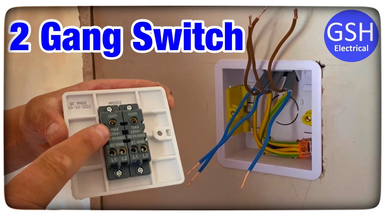 Watch video 2 Gang Switch Connections Explained - Taking the Feed to the Switch Now 2 Gang Switch Connections Explained - Taking the Feed to the Switch