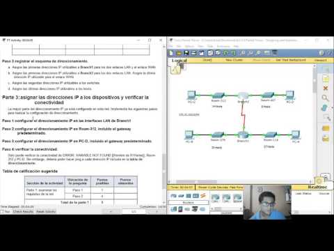 Lab. 6.3.3.6 Packet Tracer: diseño e implementación de un esquema de direccionamiento VLSM