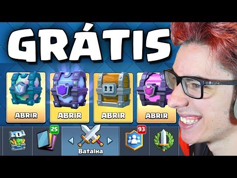 ABRI OS MELHORES BAÚS DO CLASH ROYALE DE GRAÇA!!!!