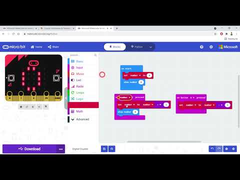 Digital Counter Bbc Microbit Projects 2021 Python Programming