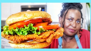 How to make the CRISPIEST chicken sandwich EVER with Air fried OR pan fried chicken thighs