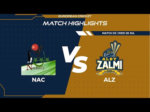 Match 33 - NAC vs ALZ | Highlights | FanCode ECS Sweden Stockholm Day 9 | Stockholm 2021 | ECS21.588