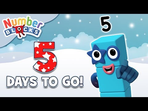 @Numberblocks- Countdown to #Christmas: 5 DAYS! | Learn to Count | Happy Holidays! - Kingdom Kids Zone, Little Learners - Numberblocks