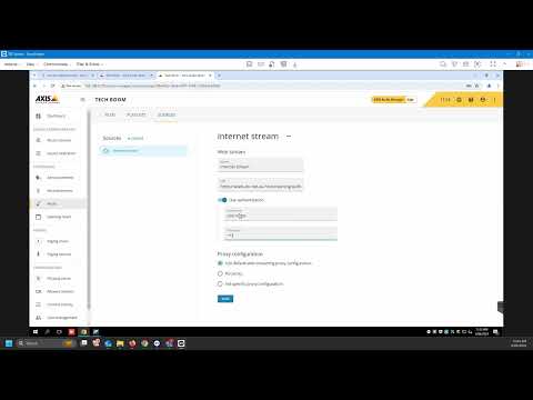 How to configure a web audio stream on Axis Audio Manager Edge.