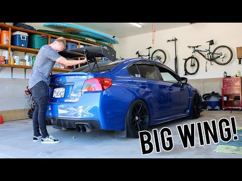APR GTC 300 Big Wing Install Subaru WRX!