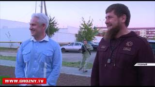 Рамзан  Кадыров побывал на строительных площадках Грозного