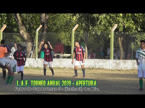 Ferro 2 - San Lorenzo 3 (LAF - Apertura 2019) - fecha 3
