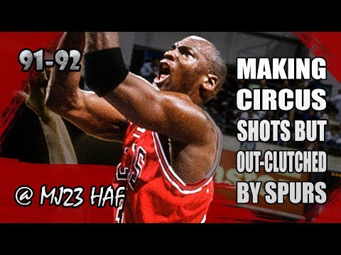 Michael Jordan Highlights vs Spurs (1992.01.28) - 39pts, Making All Kinds of Circus Shots!