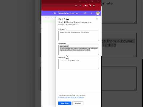 Send Text Messages using Power Platform #shorts