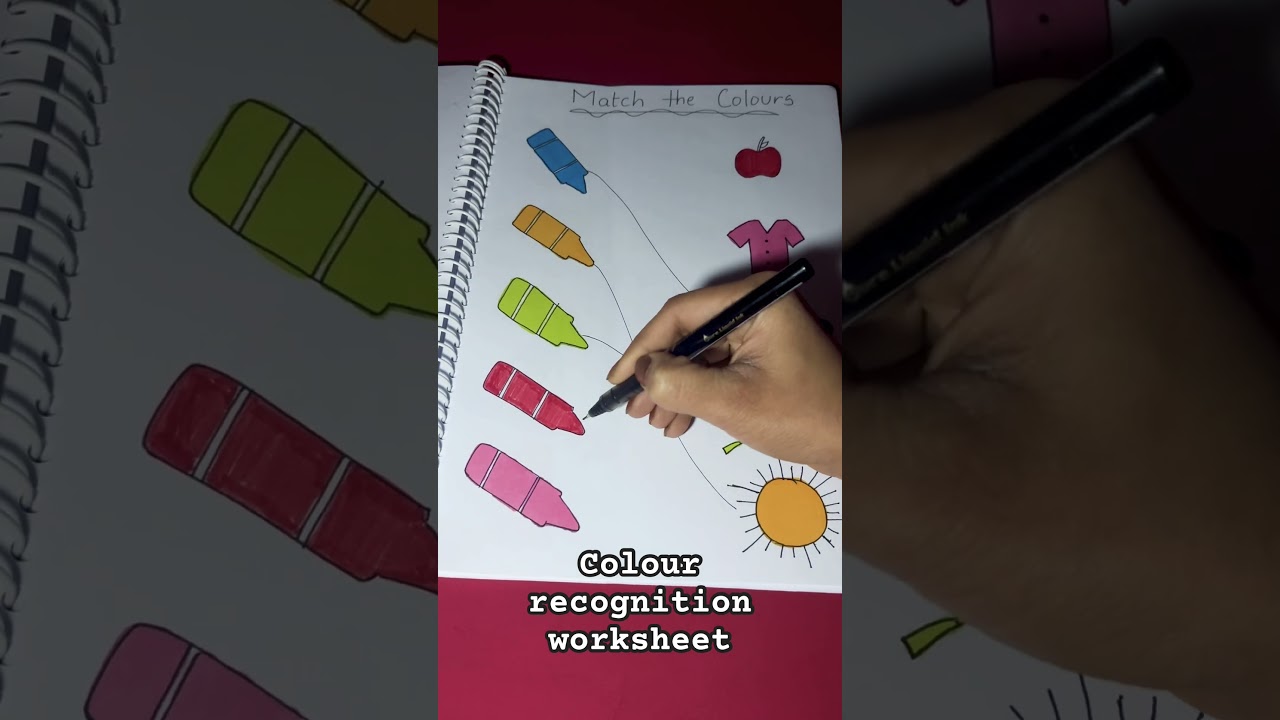 Colour recognition worksheet |nursery class worksheet