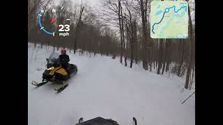 Snowmobiling Trail Conditions Old Forge, NY 12/30/25. Trail 1, Trail 17, Trail 7.