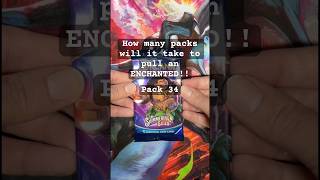 How many packs will it take to pull an Enchanted?! Pack 34 #lorcana #packopening #shimmeringskies