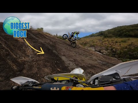Riding on the WORLD BIGGEST ROCK? Insane HARD ENDURO Gully and Massive Granite Dome On My TE 250!!