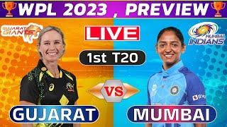 Live: Mumbai Indians vs Gujarat Giants, 1st Match | Live Score and Commentary | WPL 2023 #livescore