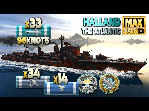 Destroyer Halland: 96 knots torpedoes searching for targets - World of Warships