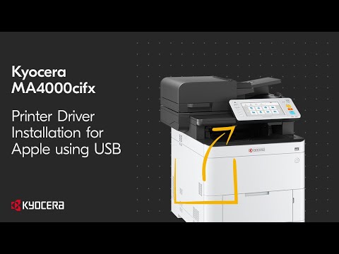 Kyocera MA3500cifx — установка драйвера на Mac через USB