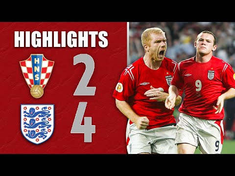Croatia 2-4 England | Rooney Brace & Scholes and Lampard On Target! | EURO 2004 | Highlights