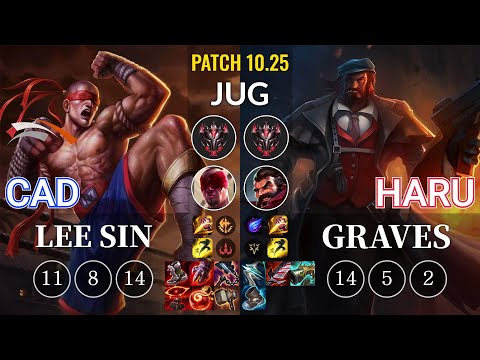HLE CaD Lee Sin vs Haru Graves Jungle - KR Patch 10.25