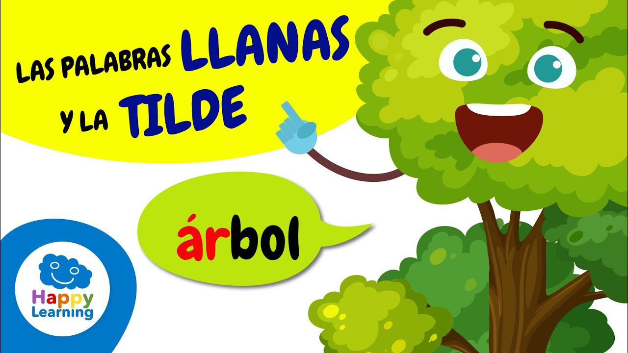 Las palabras LLANAS y la tilde | Vídeos Educativos para Niños | Happy Learning 🙉😁📞