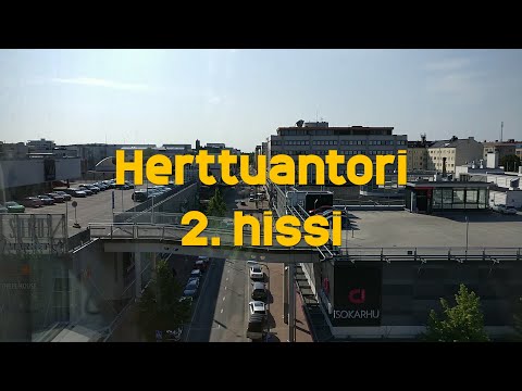 Hissivideo: Herttuantori, Pori, 2. hissi - 1985 KONE M (manuaaliovinen)