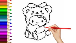Learn How to Draw Hello Kitty Step by Step for Kids | Easy Drawing Tutorial for Beginners