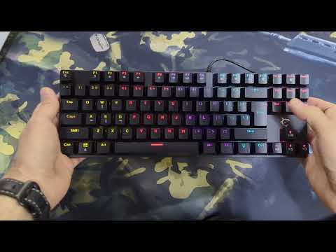 Unboxing Gaming  Keyboard White Shark Commandos Mechanical RGB Red Switch