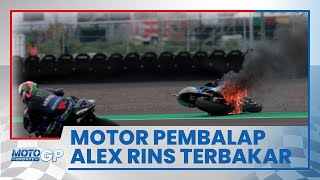 Motor Alex Rins Terbakar di Tikungan 13, Latihan Bebas MotoGP Dihentikan Sementara #IndonesianGP