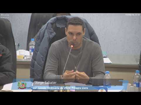 35ª SESSÃO ORDINÁRIA DE 2026 - CÂMARA MUNICIPAL DE WENCESLAU BRAZ/PR