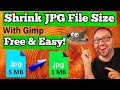 How to Reduce JPG Image File Size - YouTube Thumbnails - Gimp