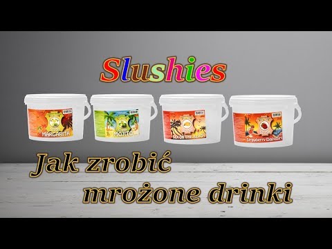Slushies mrożone drinki Margarita, Mojito, Sex on the beach, Strawberry Daiquiri