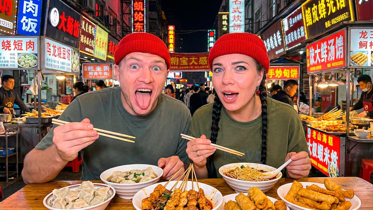 Уехали в Китай и попали в 2050 год! Уличная еда, роботы, панды. Как китайцы обогн