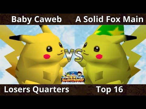 Smashtoberfest 2022 Top 8 - Baby Caweb (Pikachu) Vs. A Solid Fox Main (Pikachu) SSB64