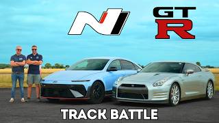 Ioniq 6 N and GT-R on track