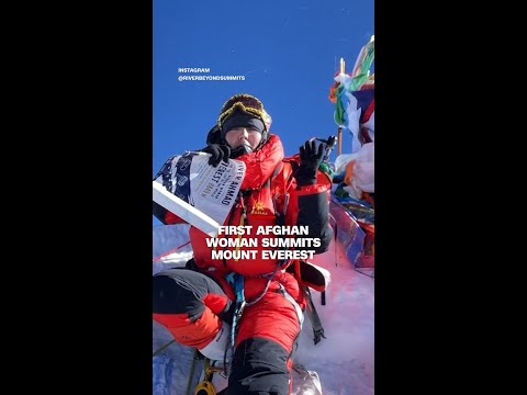 First Afghan woman summits Mount Everest