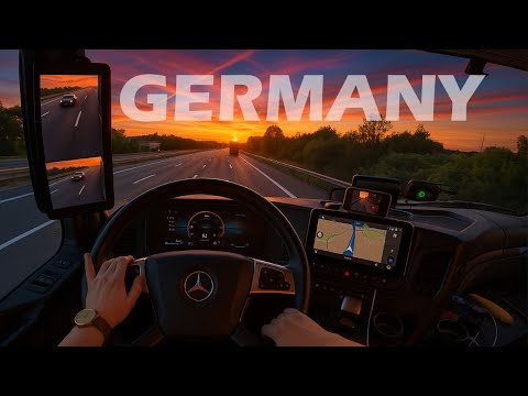 POV Truck Driving 👧 /// Germany A2 /// Helmstedt - Hannover 🚚sunset
