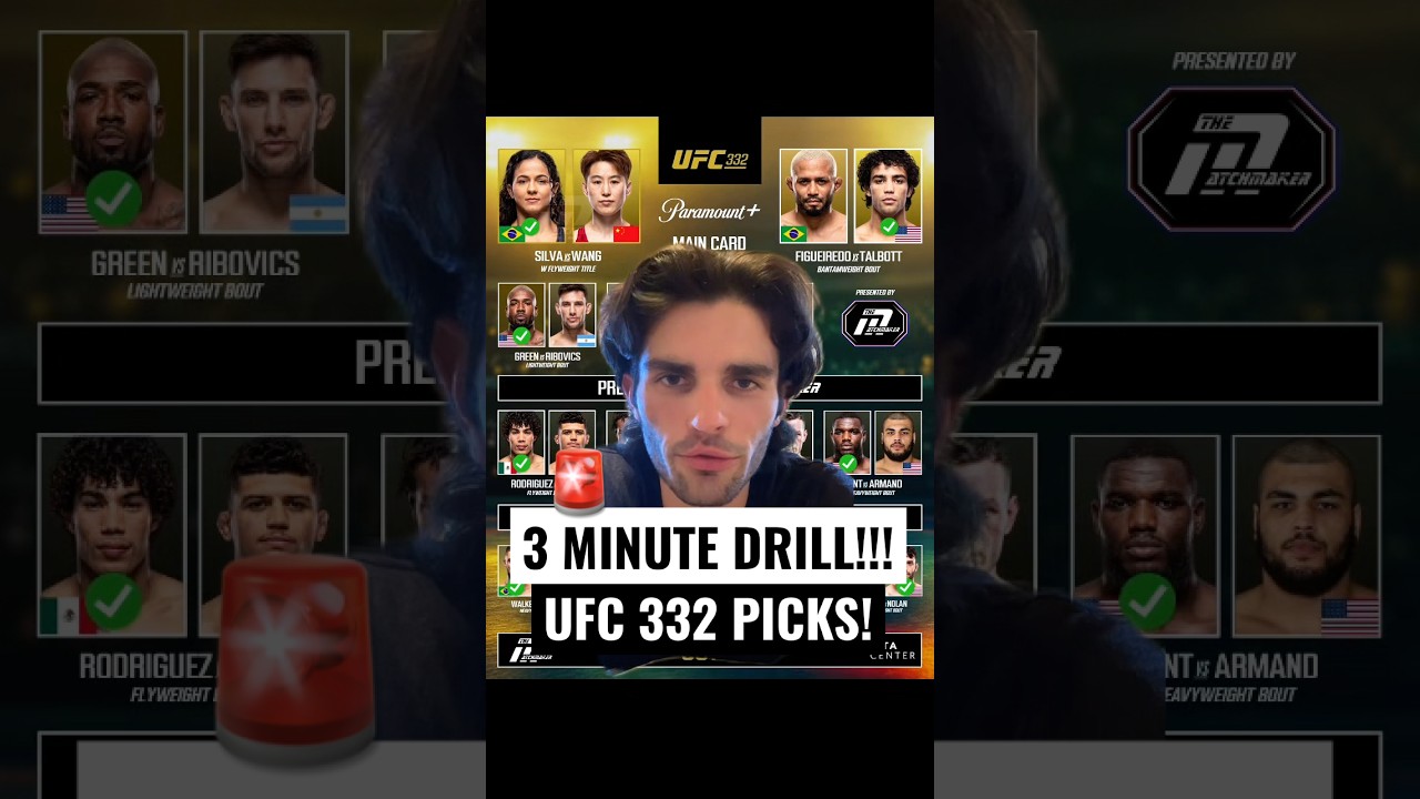 My UFC 332 Full Card Predictions & Breakdown! (3 MINUTE DRILL????)