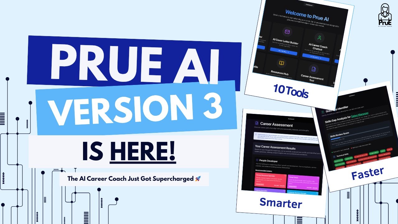 PruE AI v3 is Live! The 24/7 AI Career Coach: Faster Résumés, Cover Letters &amp; More (10 Tools in One)