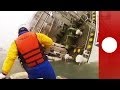 Dramatic rescue footage: Coastguards save people.