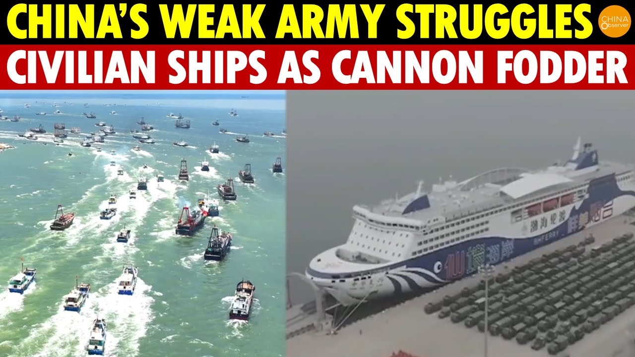 Ridiculous! China’s Army Falters, Pushing Civilian Ships Toward Taiwan as Cannon Fodder