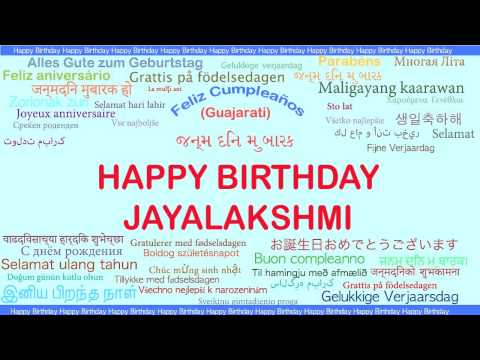 Jayalakshmi   Languages Idiomas - Happy Birthday