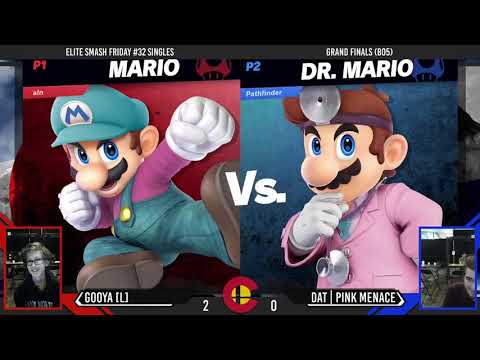 Elite Smash Friday #32 - Gooya [L] (Mario) Vs. DaT|Pink Menace (Dark Samus, Samus, Dr. Mario) - GF