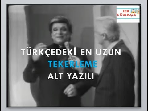 Zeki Müren Uzun Tekerleme Alt Yazılı | Türkçedeki En Uzun Tekerleme