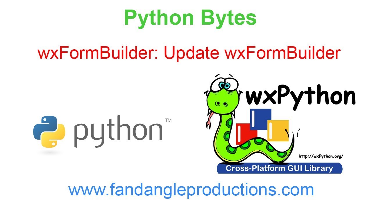 How To Update wxformbuilder