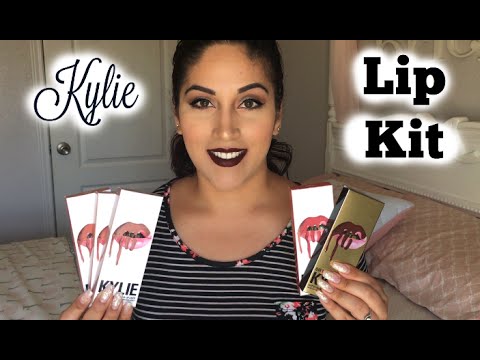 Kylie Lip Kit Summer Shades + Birthday Lip Kit Lip Swatches