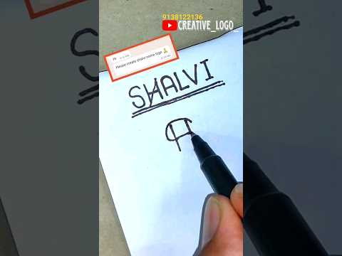 SHALVI name creating to brand logo name😱|making a brand logo| #viral #shorts @creative_logo_ #shalvi