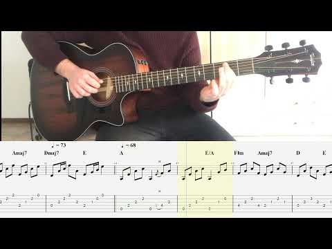 Whitney Houston - I Will Always Love You GUITAR COVER + PLAY ALONG TAB + SCORE