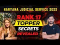 Judiciary Topper - Rank 17 | HJS 2022 | Topper Secrets Revealed | Anmol Kakkar | Karan Sangwan