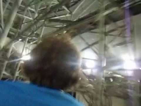 Disney World Space Mountain ride with lights on